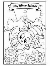 Bitsy Itsy Rhymes Crayola Waterspout sketch template