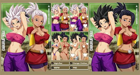 kamin kale and oren caulifla db heroes pack by sano br hentai foundry