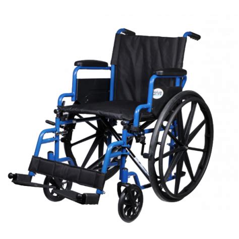 drive medical blue streak wheelchair standard folding wheelchairs