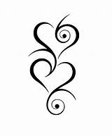Heart Tattoo Tribal Hearts Tattoos Drawings Swirl Designs Small Symbol Line Drawing Clip Clipart Cliparts Deviantart Two Roses Double Batman sketch template