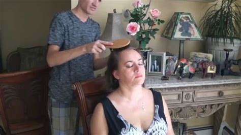 hair brushing and scalp massage on my mom softly spoken 3d asmr youtube