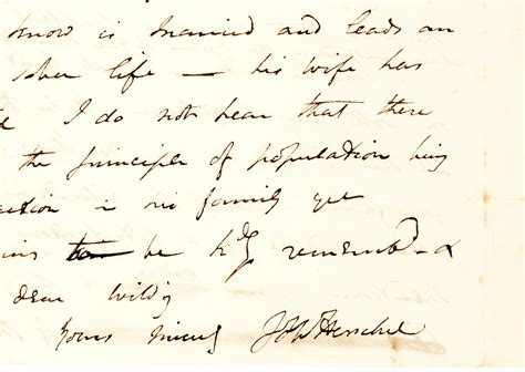 autograph letter from the english polymath astronomer and photography pioneer mentioning
