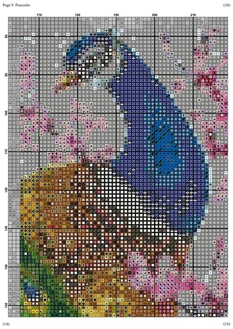 peacock cross stitch pattern bird cross stitch counted etsy