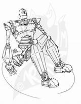 Iron Giant Coloring Pages Template Crayon sketch template