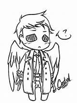 Supernatural Coloring Pages Chibi Tumblr Template sketch template