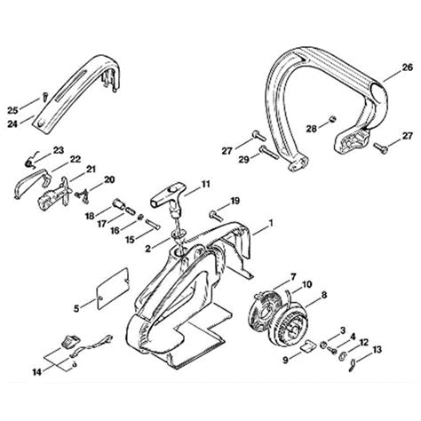 stihl  chainsaw  parts diagram  rewind starter