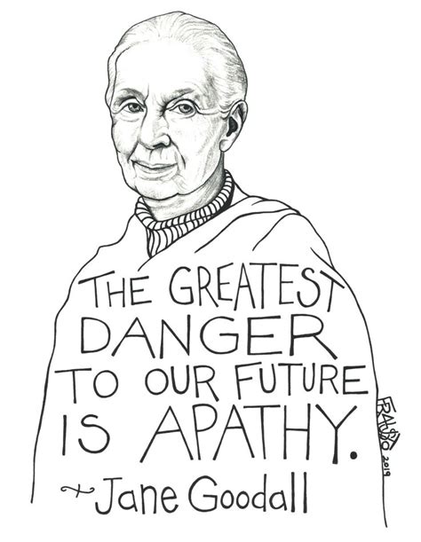 jane goodall coloring page