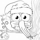 Owls Getcoloringpages Eulen Eule Weihnachtsausmalbilder sketch template