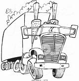 Coloring Pages Semi Pollution Truck Cartoon Outline Line Freightliner Exhaust Drawing Air Clipart Printable Color Getdrawings Big Trucks Vector Rig sketch template