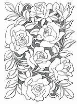 Roses Colouring Disegno Colorear Tooling Print Adulte Malvorlagen Cascina Bordar Erwachsene Bouquet Ausmalen Stickmuster Difficile Regina Coloringideas Bouquette Drus Reine sketch template