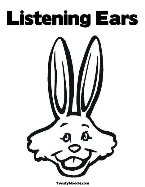 listening ears coloring page coloring pages animal coloring pages
