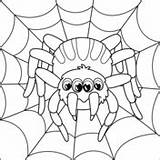 Coloring Spider Spiders Pages Halloween sketch template