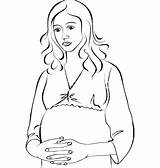 Pregnant Drawing Coloring Pages Pregnancy Depression Lady Getdrawings Antenatal Linked Premature Birth sketch template