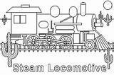 Train Coloring Steam Locomotive Engine Pages Netart Template sketch template