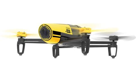 parrot bebop drone yellow quadcopter   megapixel hd action camera  crutchfield