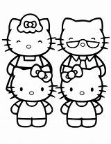 Coloring Kitty Hello Pages Family Printable Print Friends Preschool Clipart Color Kids Girls Popular Children Cat Book Library sketch template
