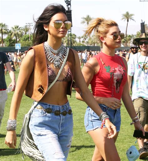 Kendall Jenner And Hailey Baldwin 2015 Coachella Valley Music And