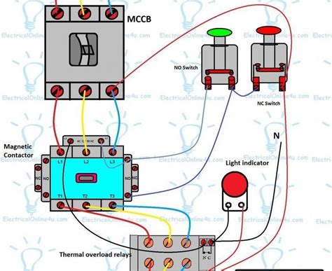 unique dol  phase starter wiring diagram