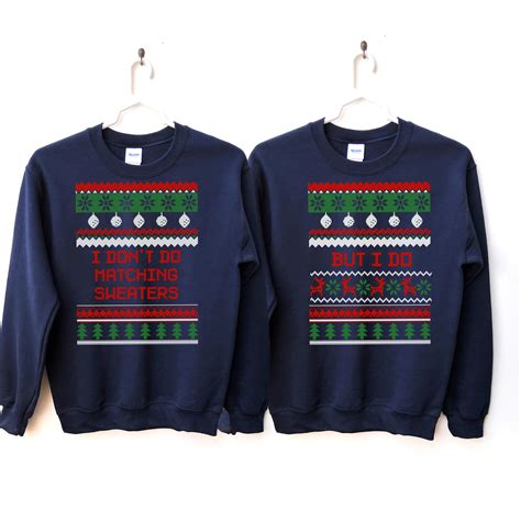 couples christmas sweater matching sweaters couples ugly etsy