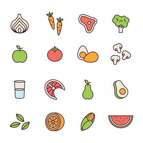 healthy food icon vector art icons  graphics