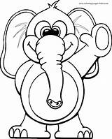Coloring Printable Elephant Pages Animal Kids Animals Cartoon Elephants Color Template Sheets Printouts Drawing Clipart Sheet Templates Circus Drawings Colouring sketch template