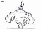 Larry Lobster Squarepants Drawingtutorials101 Cartoon sketch template