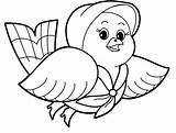 Coloring Bird Cute Animal Book Spring Pages Kids Printable sketch template