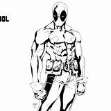 Deadpool Spiderman sketch template