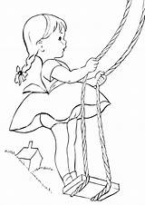 Swing Coloring Pages sketch template