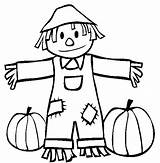 Spaventapasseri Colorare Scarecrow Scarcrow Pumpkins sketch template