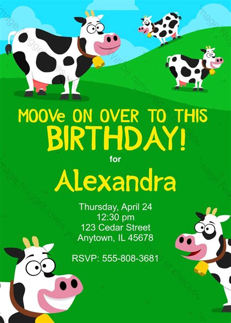 party invitation printable birthday invite   farm etsy