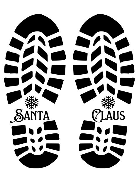 santa footprint svg santa footprint stencil svg santa etsy canada