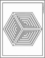 Sheet Triangle Indented Geometry Squares sketch template
