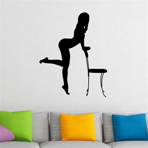 pinup sexy lady silhouette wall sticker decal world of wall stickers