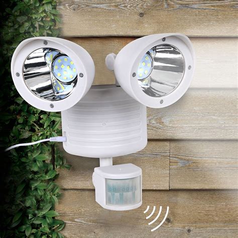 white dual  leds security detector solar spot light motion sensor outdoor floodlight walmartcom