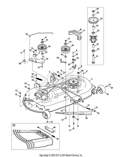 mtd   parts diagram  mower deck     sn
