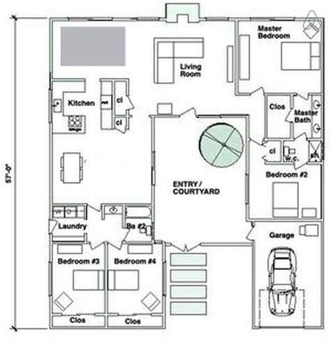 shaped house plans  central courtyard google search house ideas pinterest house