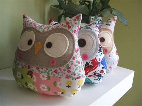 printable stuffed owl patterns  patchwork owl patterns patchwork
