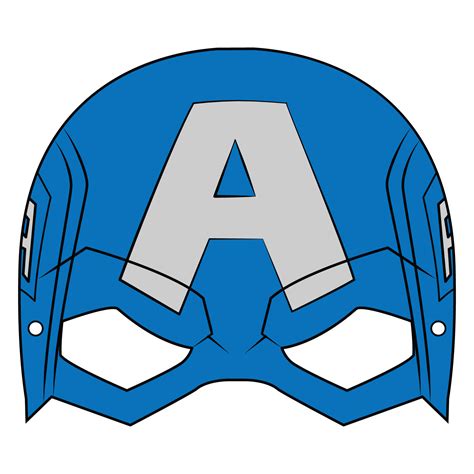 captain america mask template  printable papercraft templates