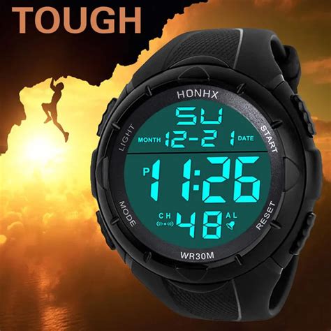 honhx top brand luxury digital wristwatch watches men chronograph alarm male  mens