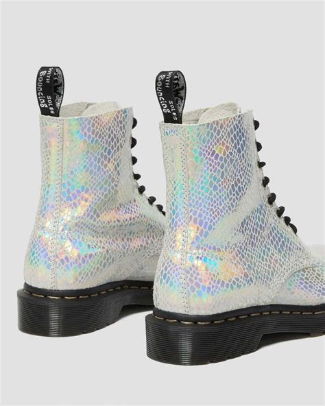 pascal snake metallic suede boots dr martens