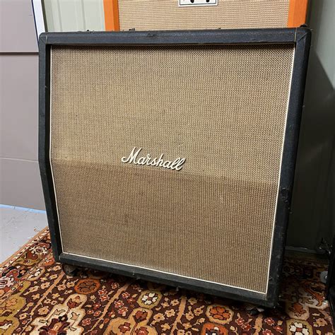 vintage  marshall  basketweave guitar cabinet