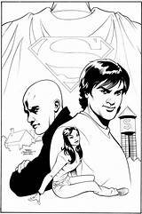 Smallville Cover Unused Inks Comic sketch template