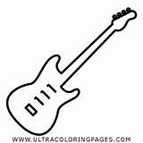Guitarra Guitarras Electrica Dibujar Chitarra sketch template