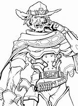 Overwatch Coloring Pages Mccree Bounty Hunter Kids Reaper Genji Coloriage Color Coloriages Malvorlagen Printable Fun Sketch Template Drawings Fan sketch template