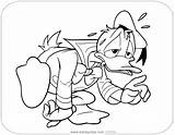 Donald Duck Coloring Pages Disneyclips Exhausted sketch template
