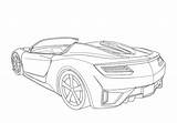 Nsx Honda Acura sketch template