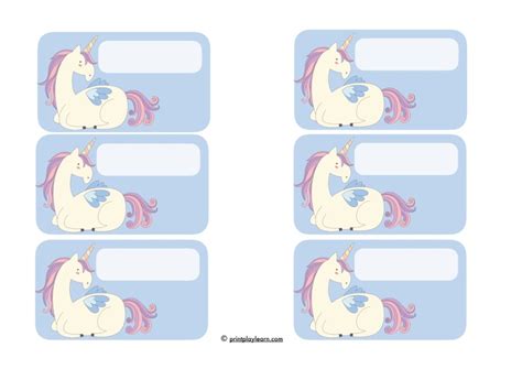 unicorn  label   quick print  labels  coat peg signs