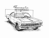 Impala 1965 Coloring Drawings Pages Deviantart Chevrolet Template Sketch sketch template