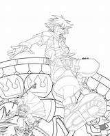 Roxas Pages Coloring Getcolorings Sora Vs sketch template